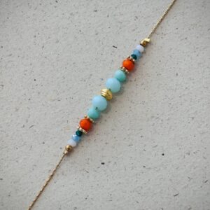 Bracelet LÖLA vert d'eau multicolore