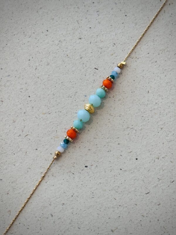 Bracelet LÖLA vert d'eau multicolore