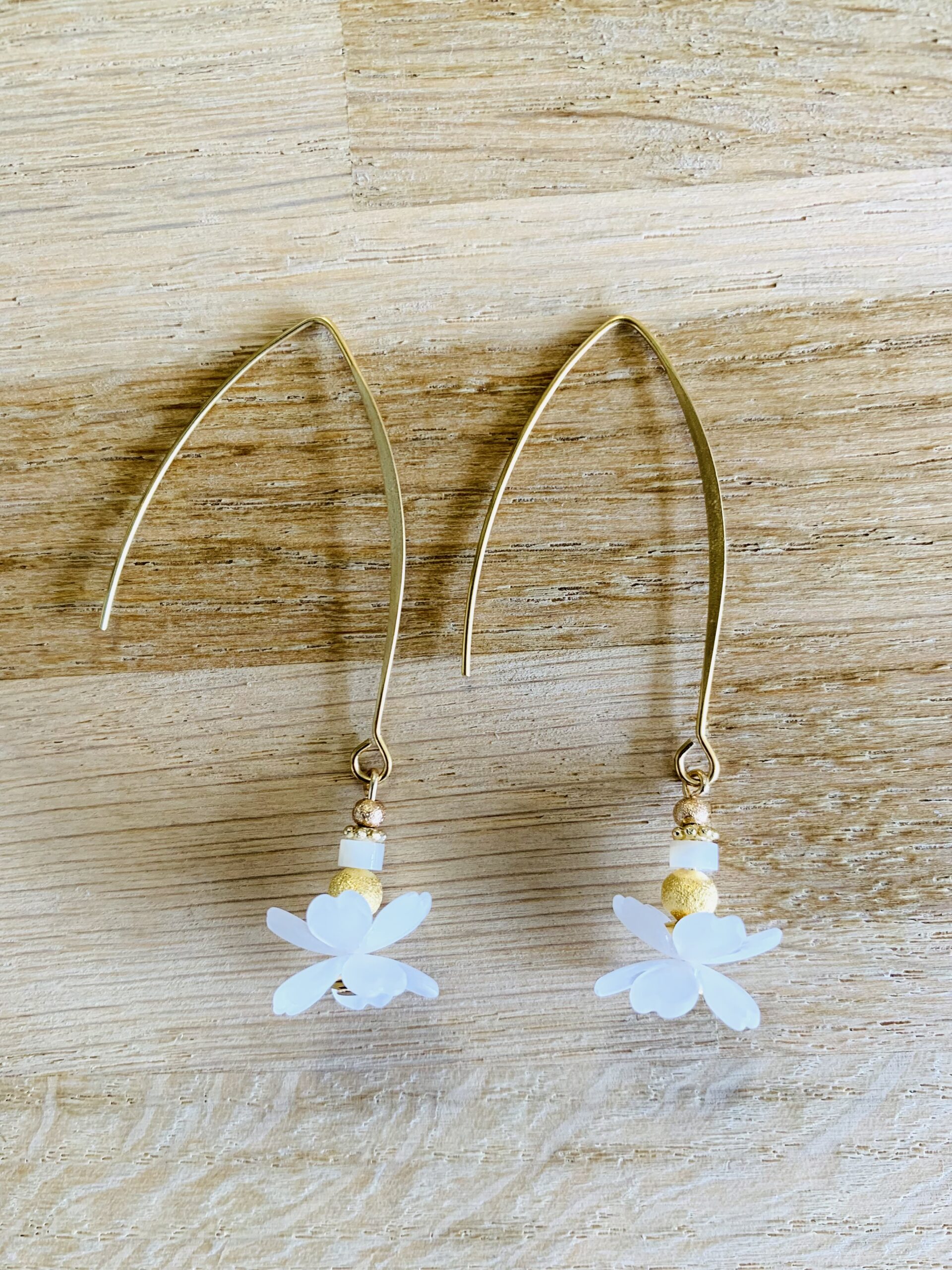 Boucles d’Oreilles EVENGELINE blanc