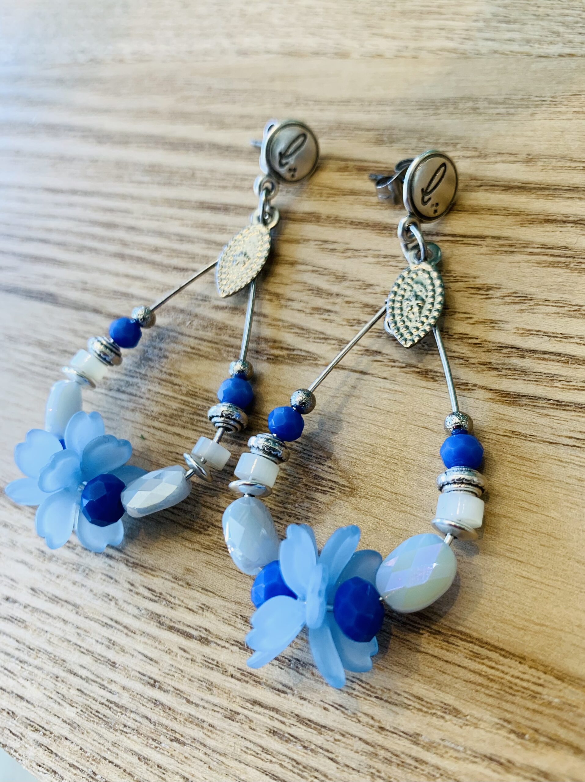 Boucles d’Oreilles LÏSE bleu