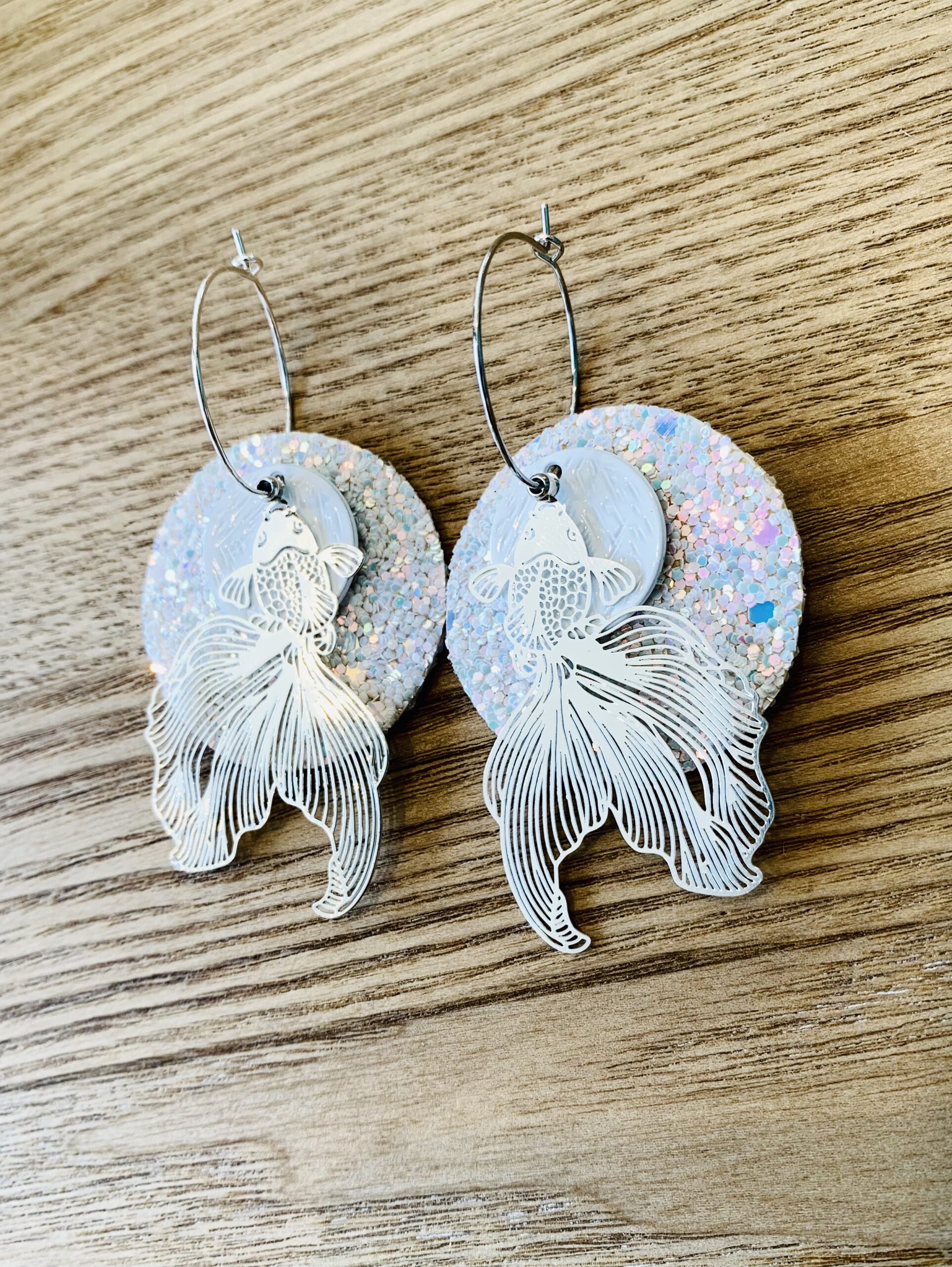 Boucles d’oreilles BILOU blanc