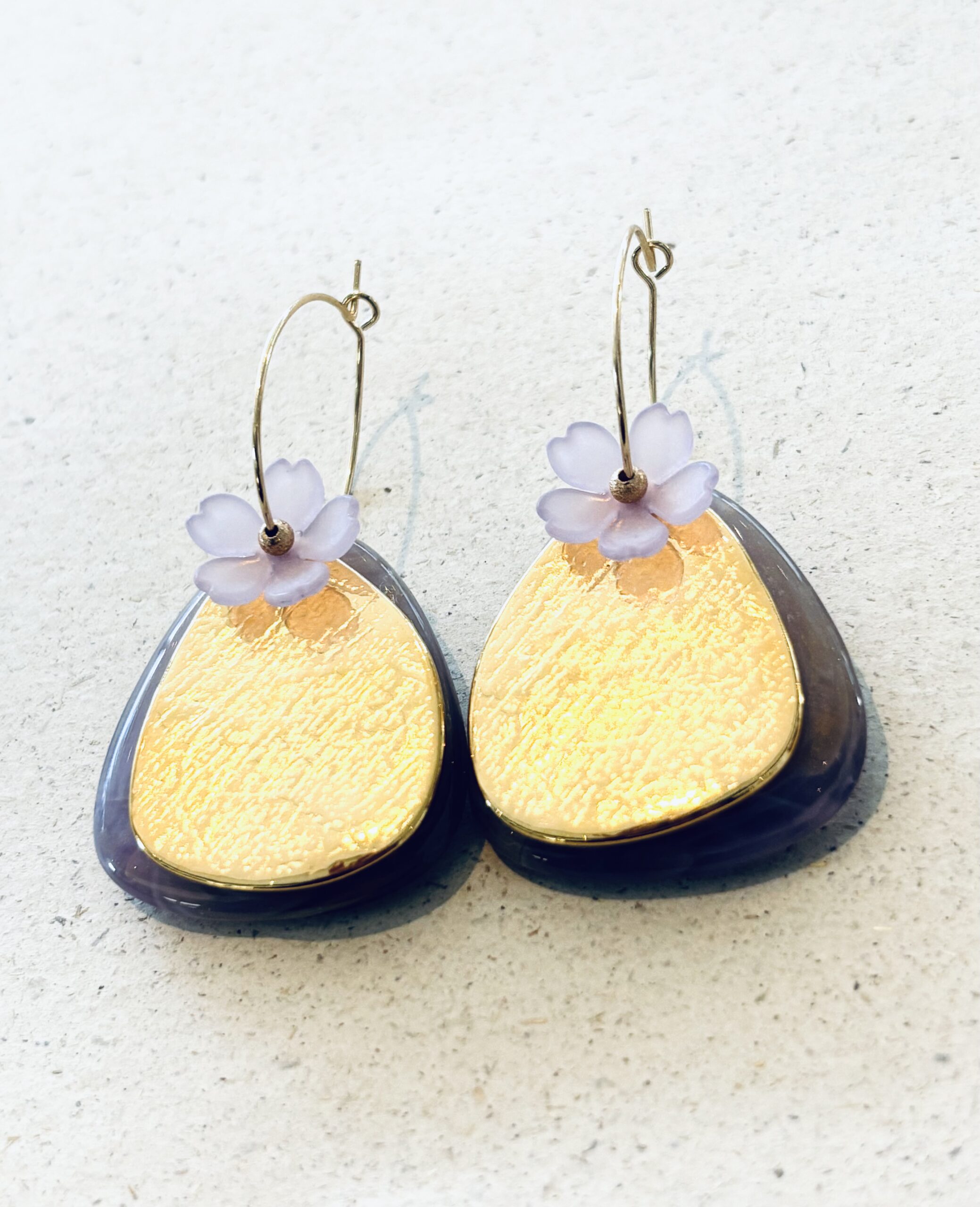 Boucles d’oreilles TINA mauve