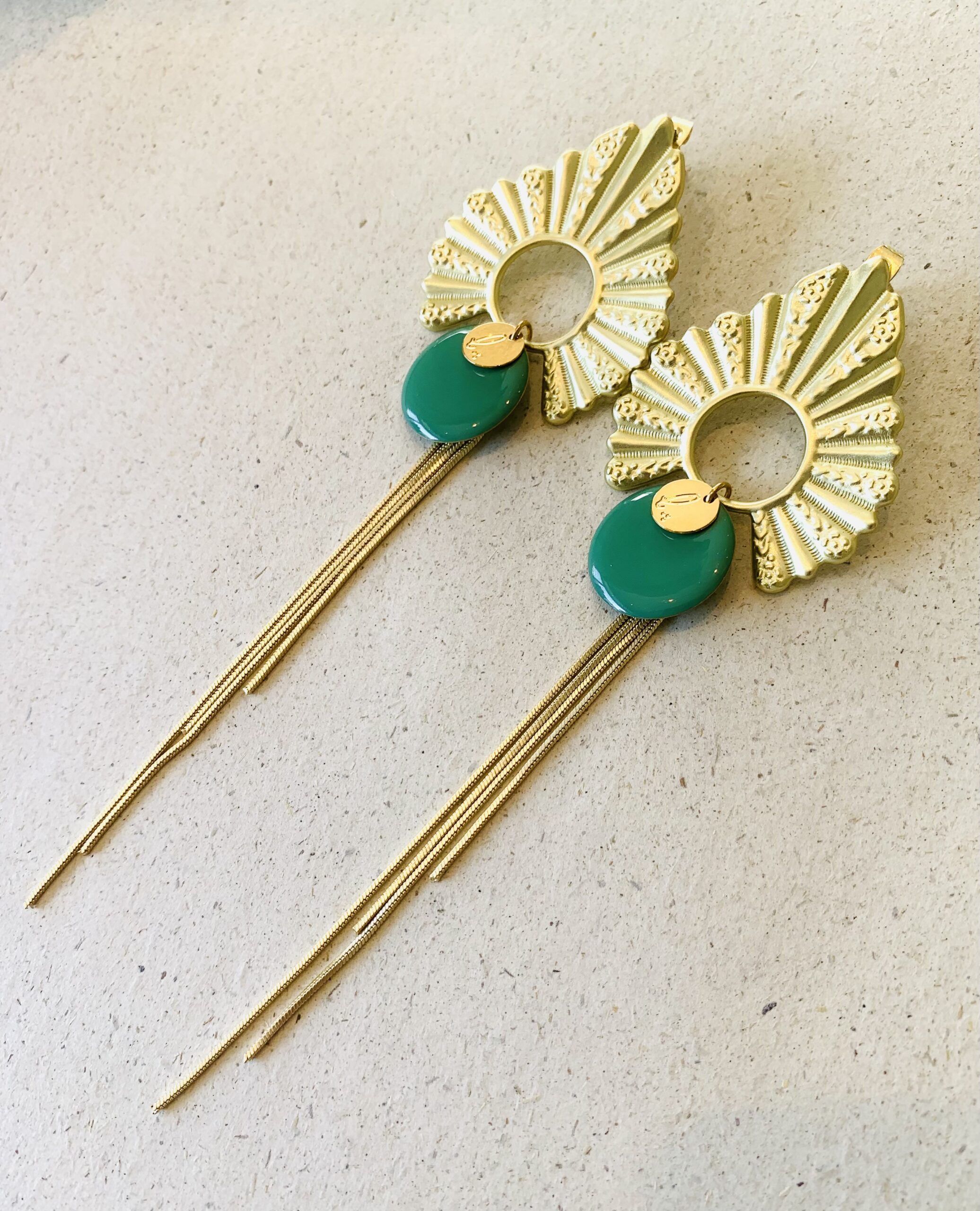 Boucles d’oreilles AMALIA vert