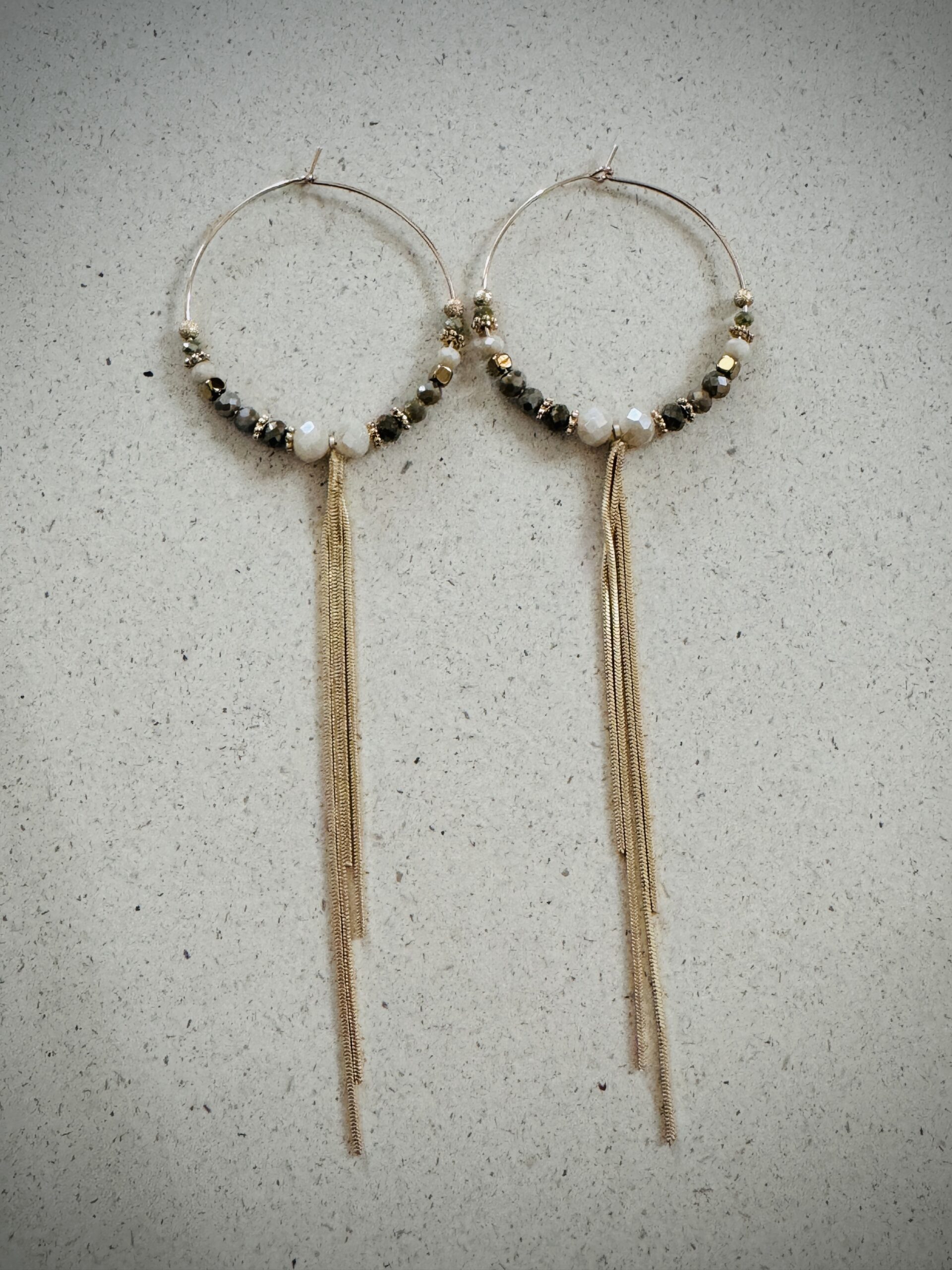 Boucles d’oreilles SAM kaki