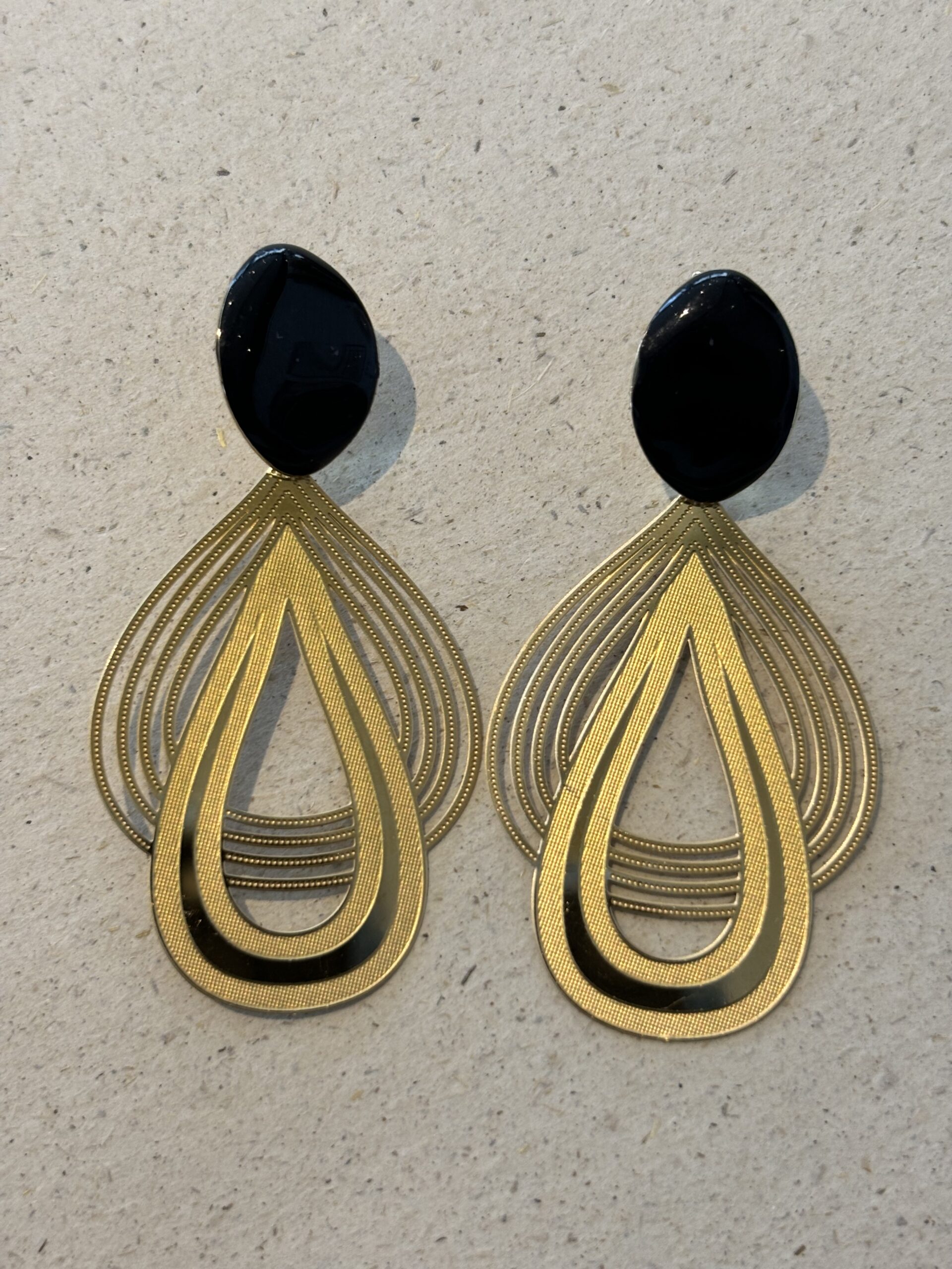 Boucles d’Oreilles TEA noir