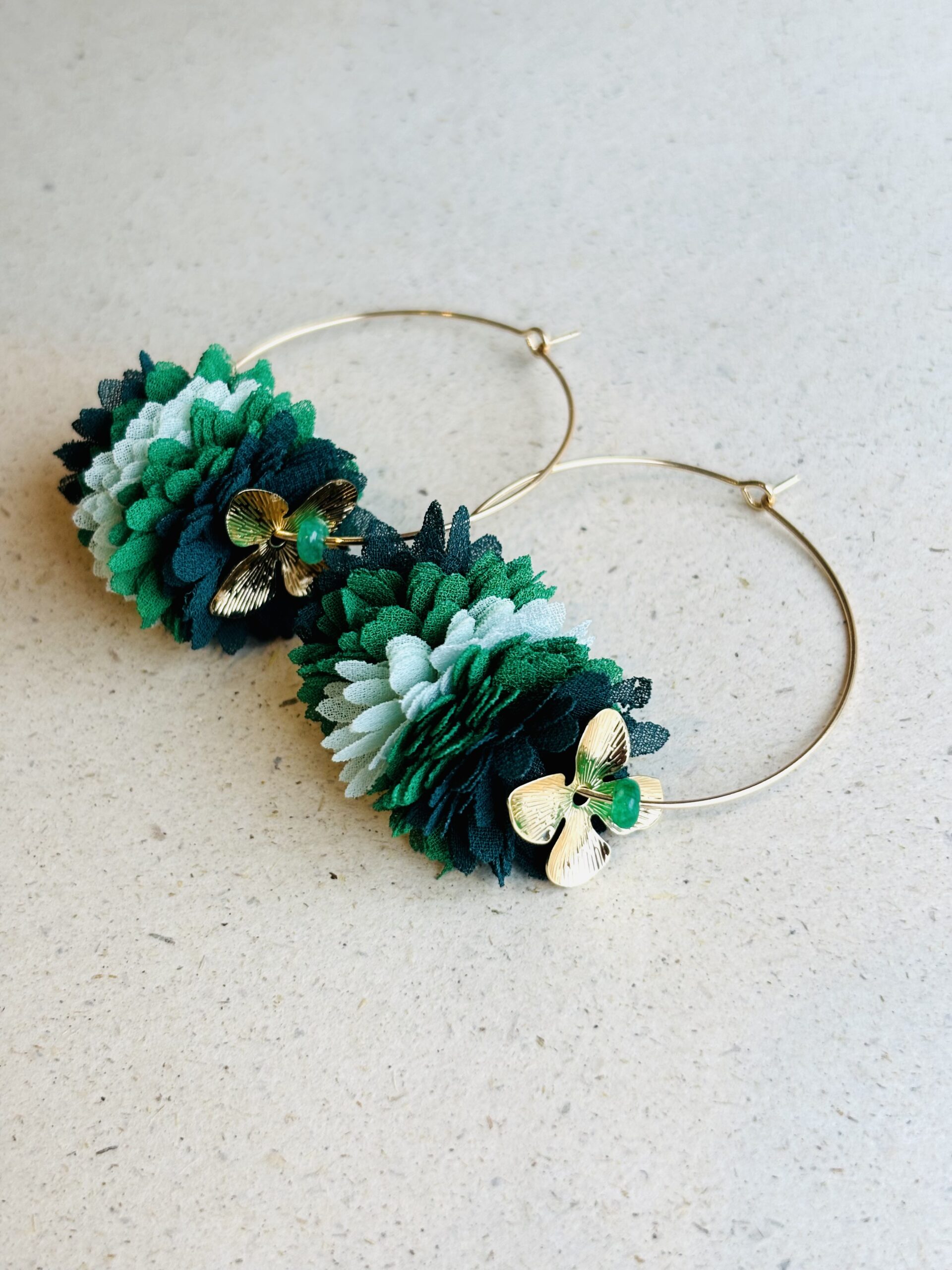 Boucles D’oreilles PÖMPON vert