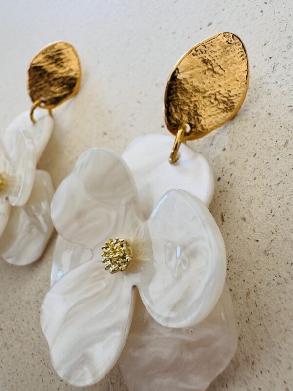 Boucles d'oreilles LÏNIA blanc – Image 2