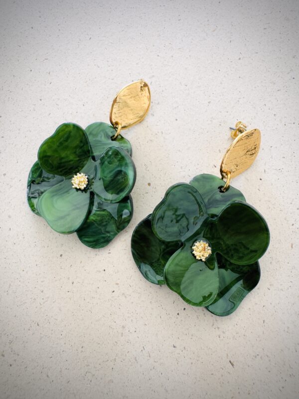 Boucles d'oreilles LÏNIA kaki