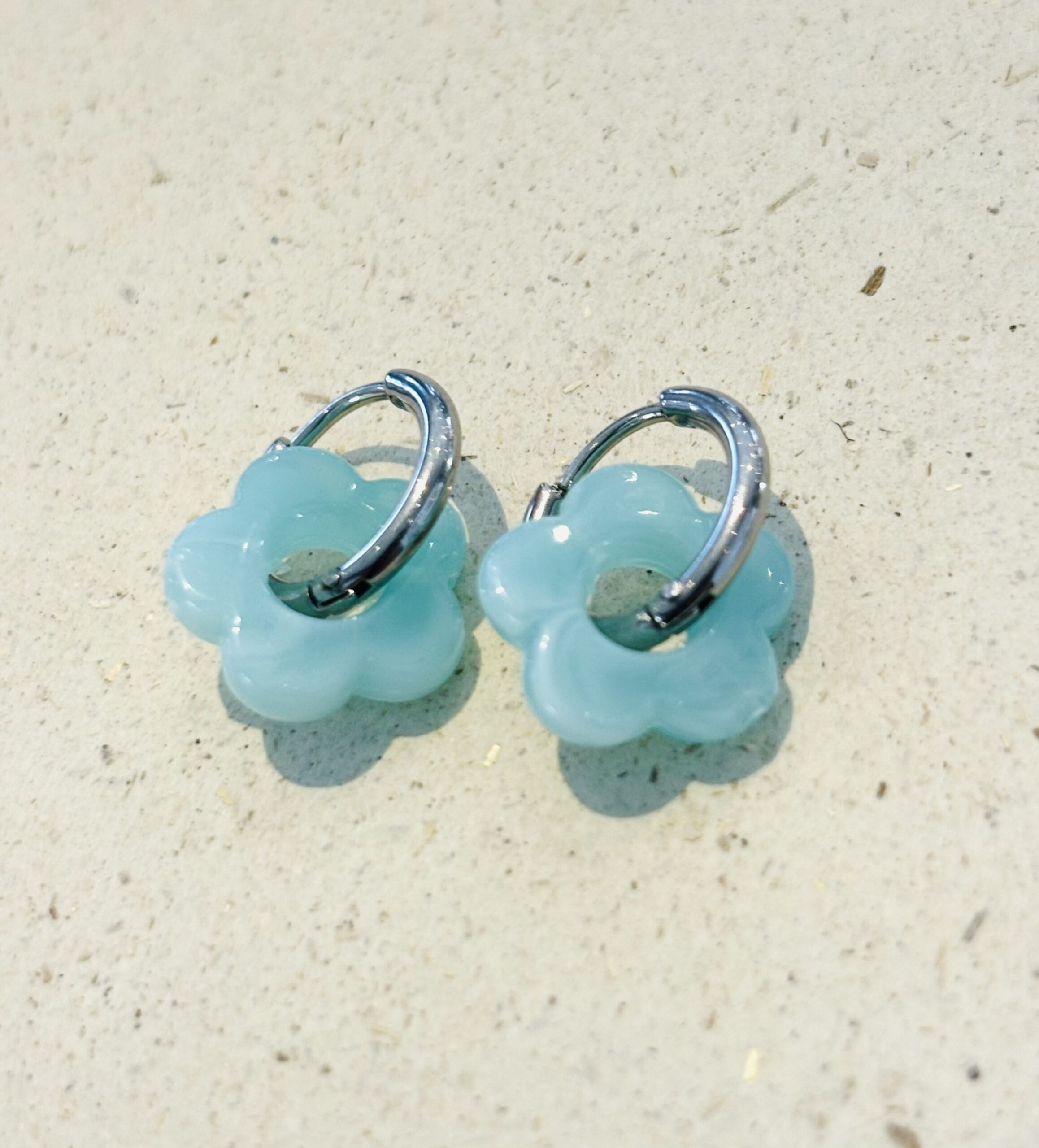 Boucles d’oreilles AUDREÏ vert d’eau