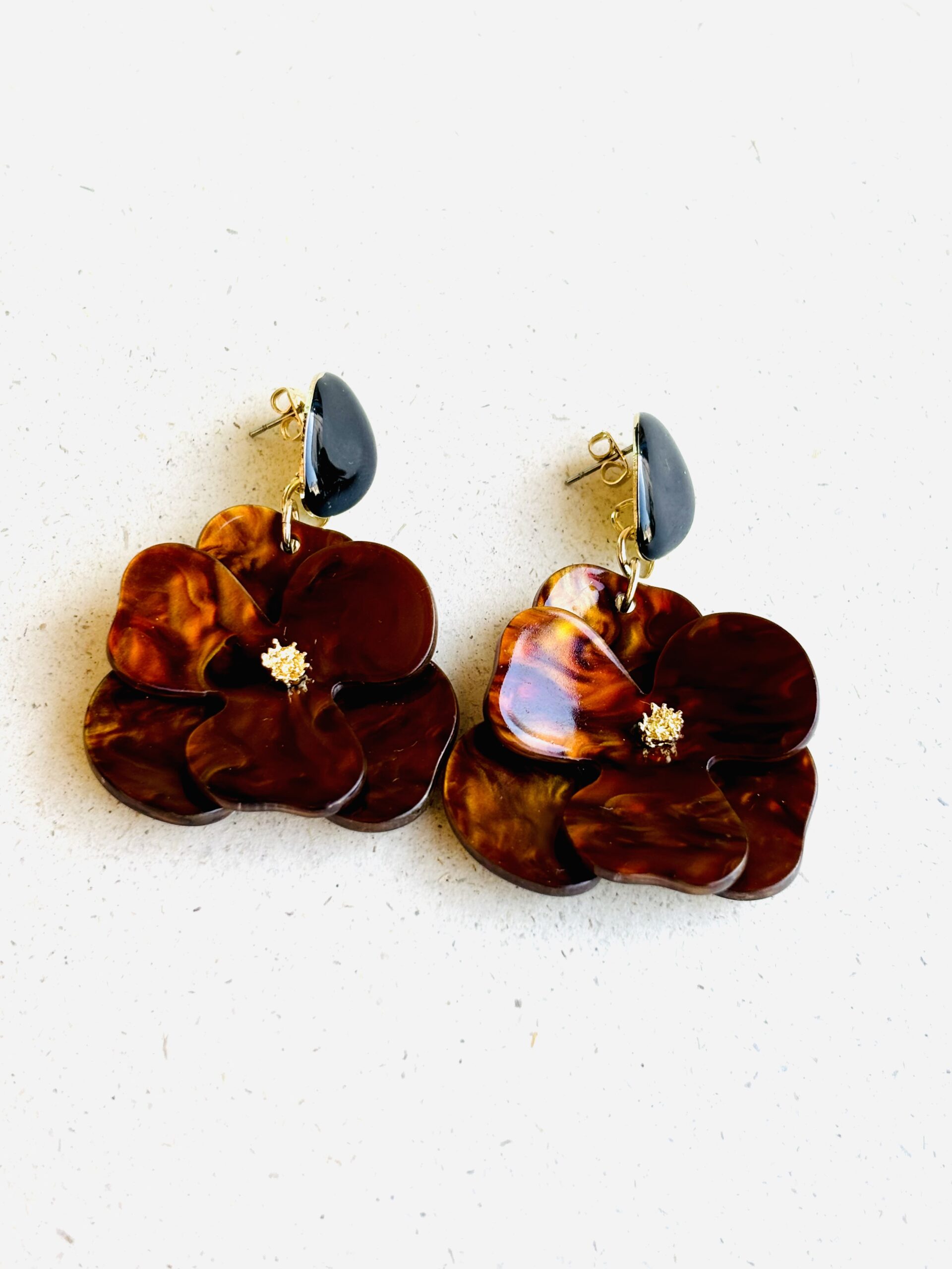 Boucles d’oreilles LÏNIA marron