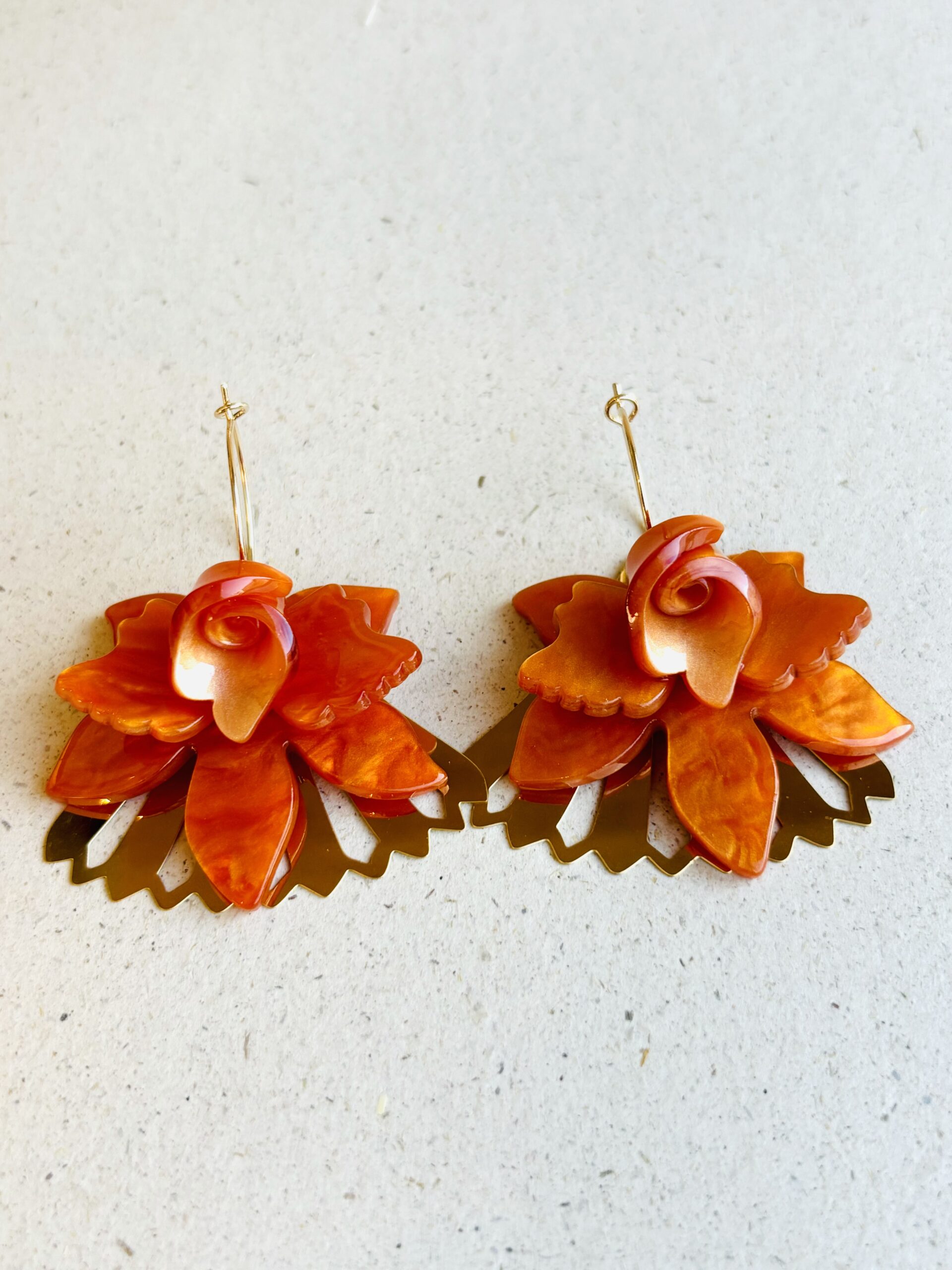 Boucles d’oreilles MYRTILLE orange