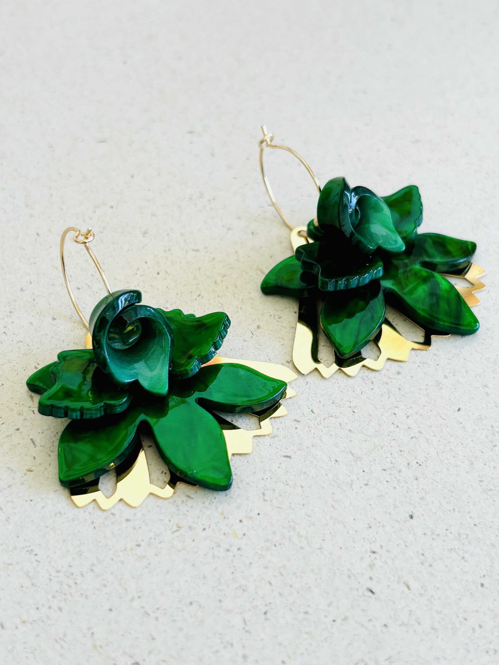 Boucles d’oreilles MYRTILLE vert