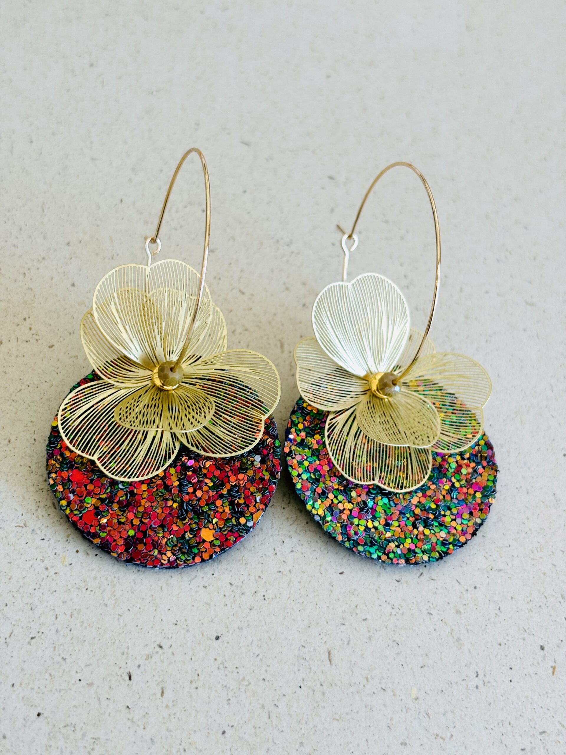 Boucles d’oreilles ORNELLA paillettes