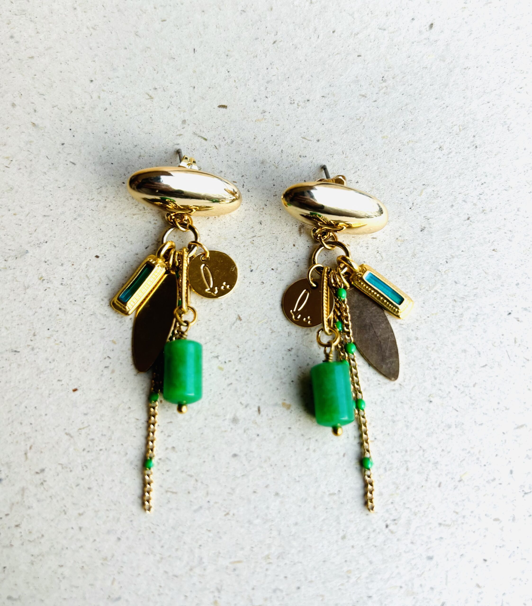 Boucles d’oreilles LAÏLA vert