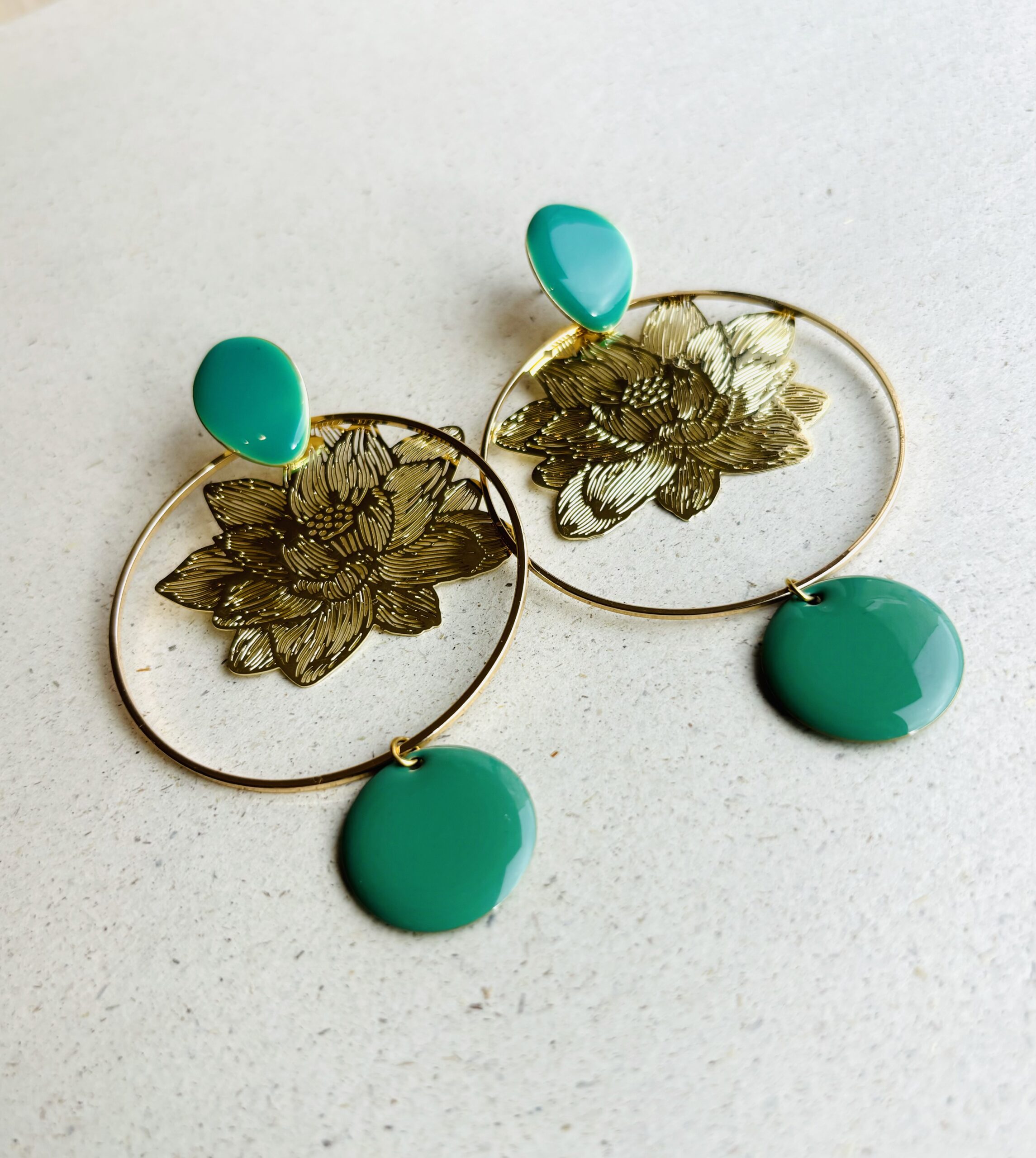 Boucles d’oreilles LIZZY vert