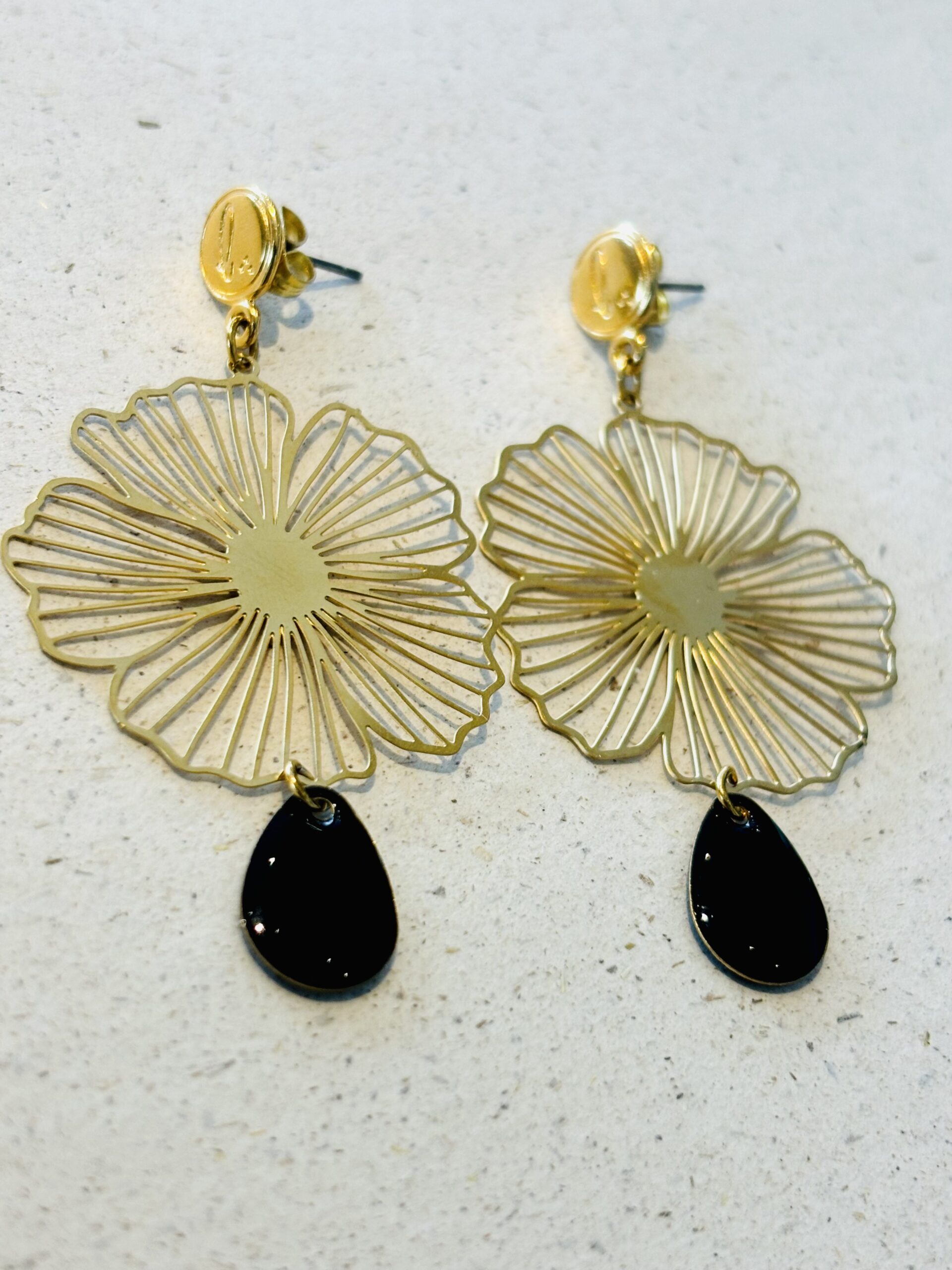 Boucles d’oreilles IDA noir