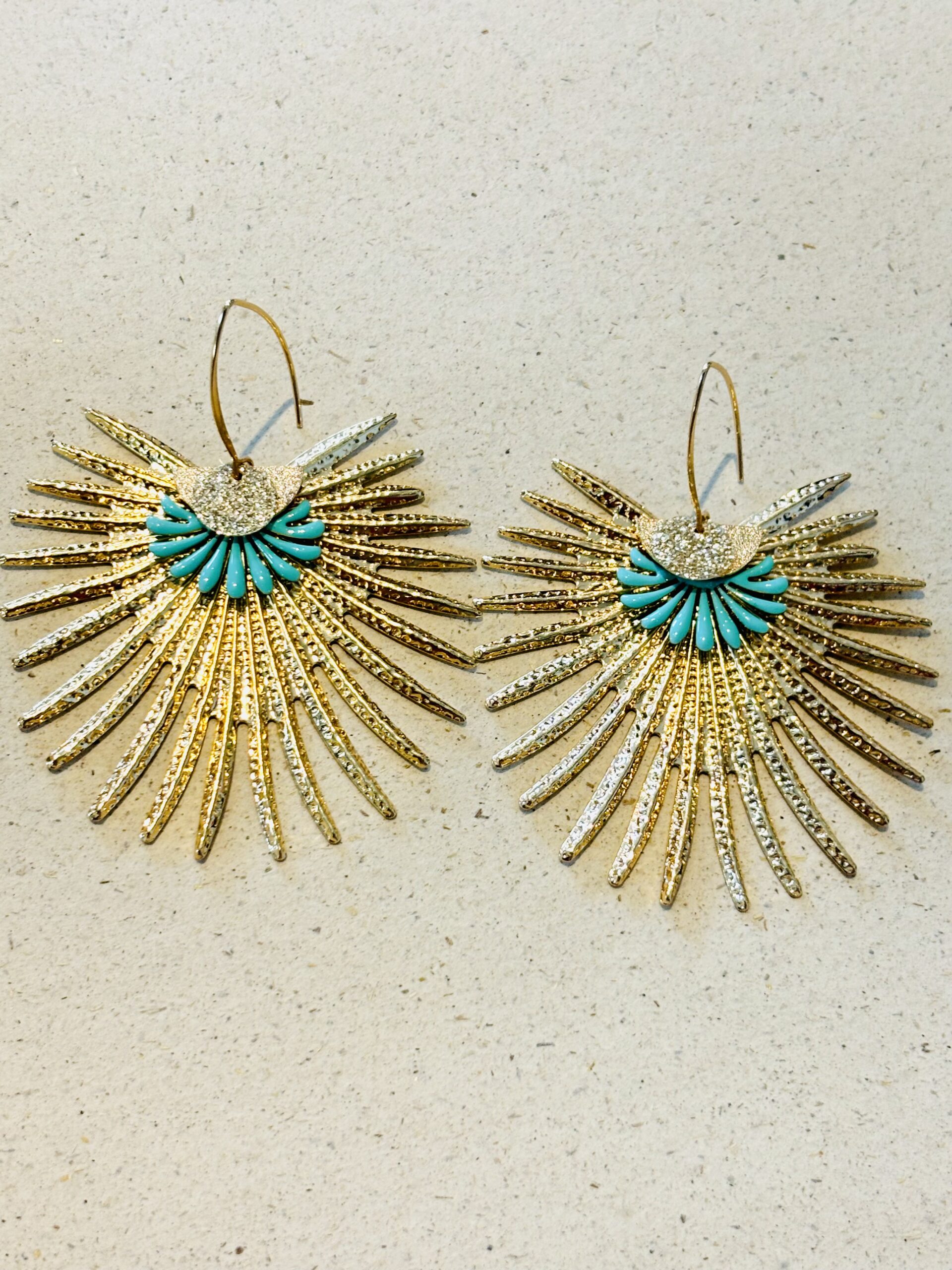 Boucles d’oreilles HYLDA turquoise