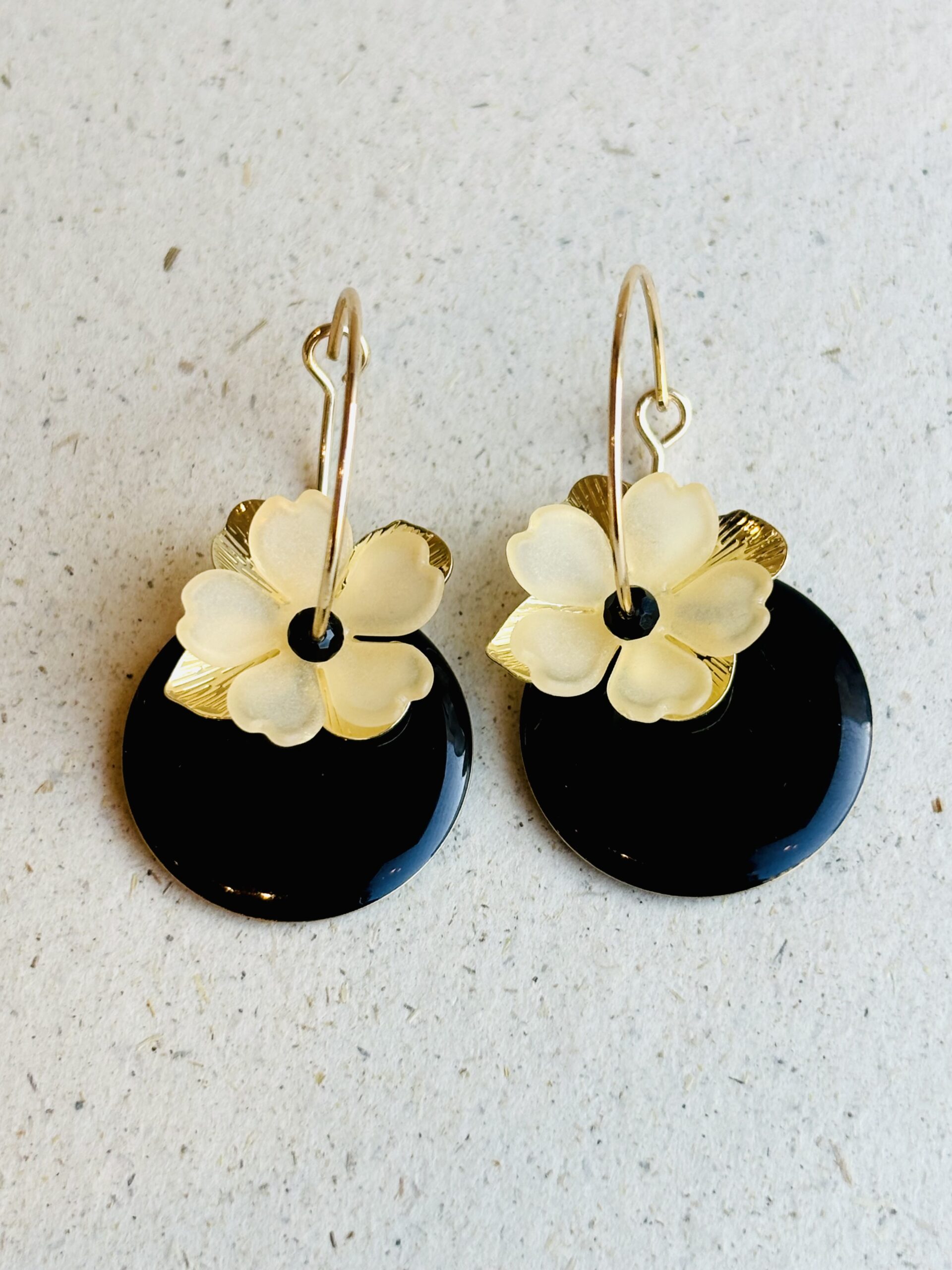 Boucles d’oreilles ESTEL noir