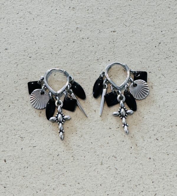 Boucles d'oreilles AUGUSTINE noir