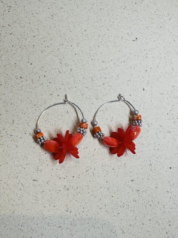 Boucles d'oreilles CARMIN rouge