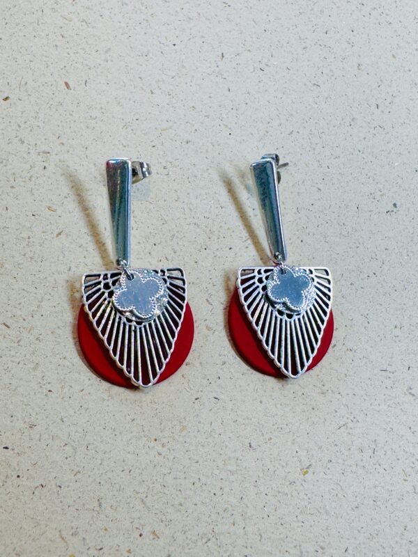 Boucles d'oreilles INDY rouge