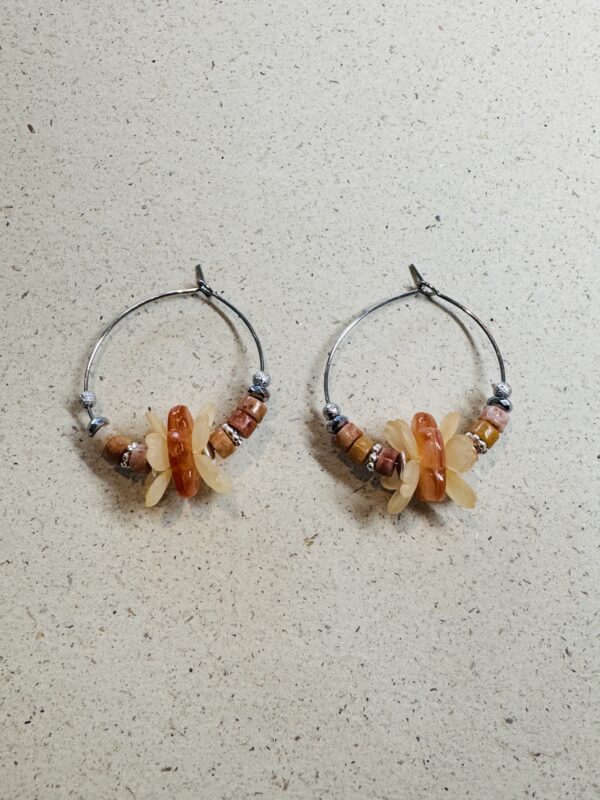 Boucles d'oreilles TRIA orange