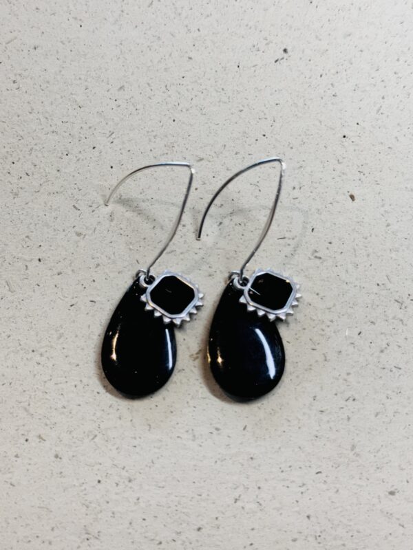 Boucles d'oreilles ANGEL noir