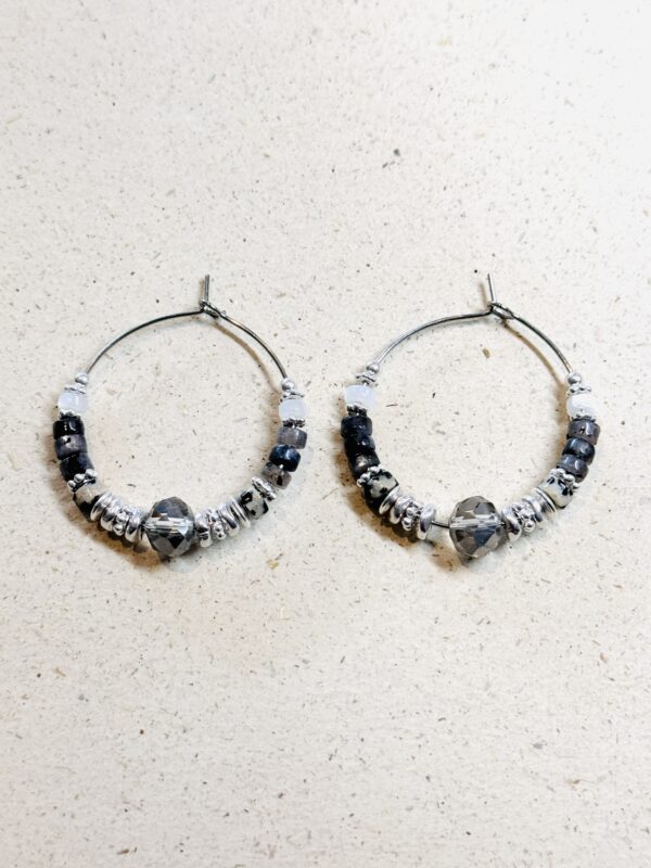 Boucles d'oreilles ANNE gris