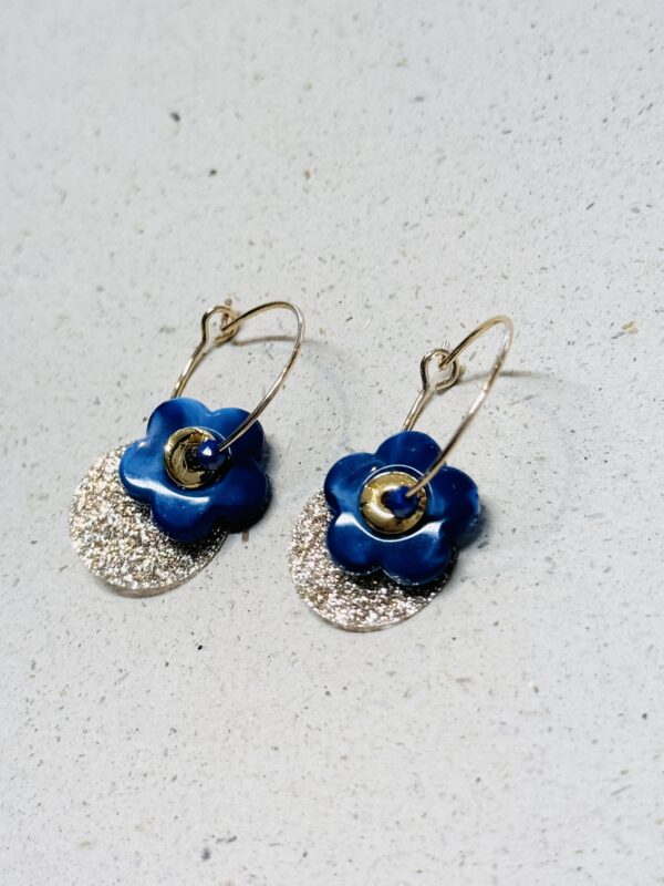 Boucles d'oreilles LUCINDA bleu marine