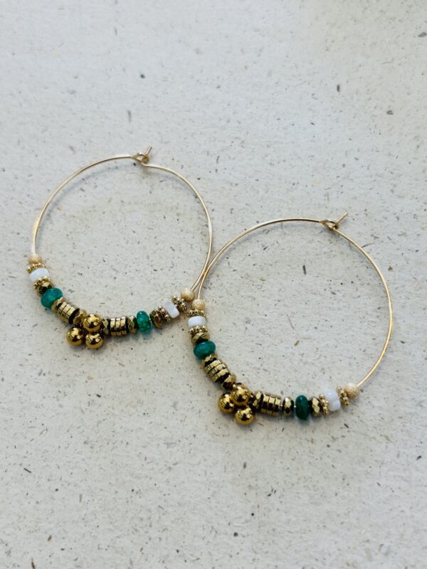 Boucles d'oreilles AGATE vert