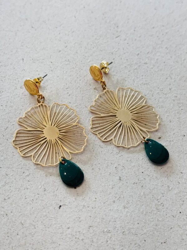 Boucles d'oreilles IDA vert