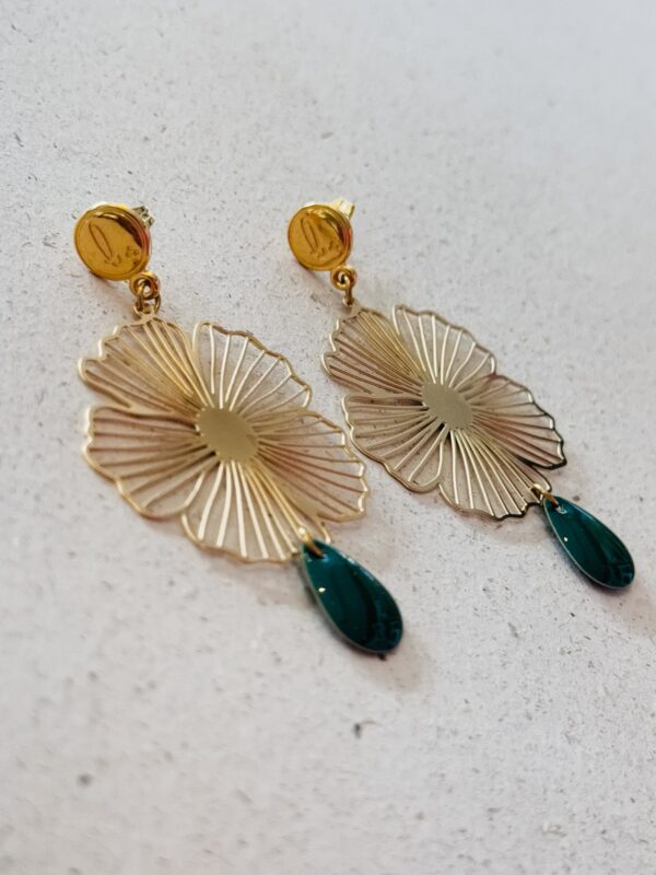 Boucles d'oreilles IDA vert – Image 2