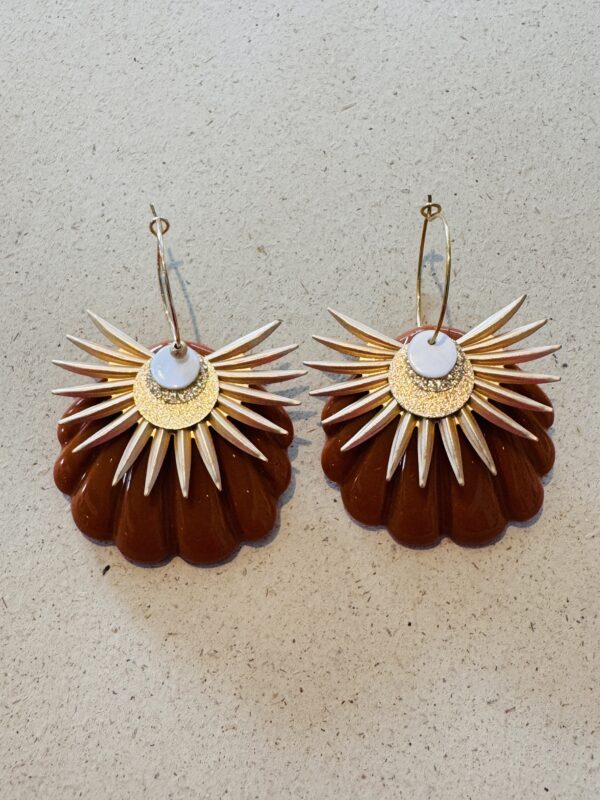 Boucles d'oreilles VICTORINE camel