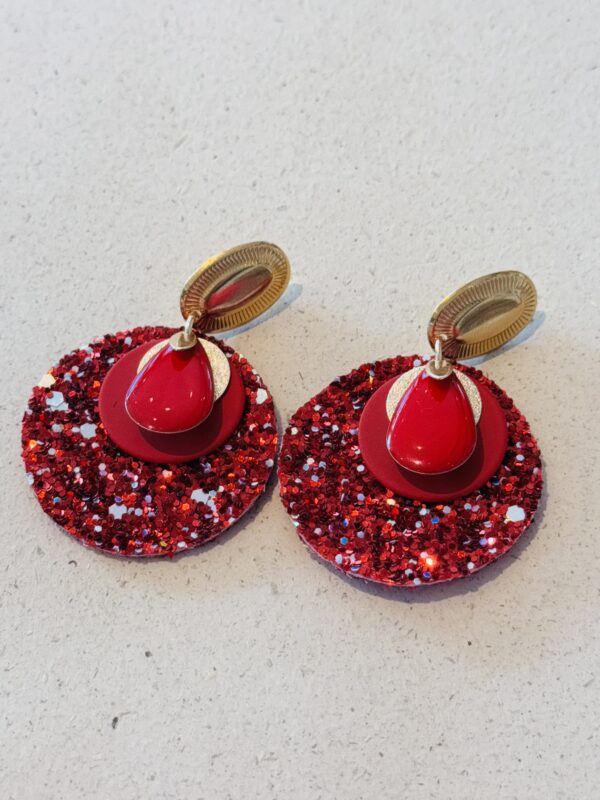 Boucles d'oreilles YVONNE rouge