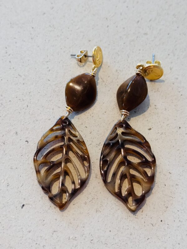 Boucles d'oreilles GISELE marron