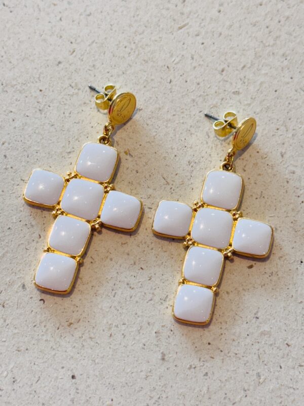 Boucles d'oreilles HALE blanc