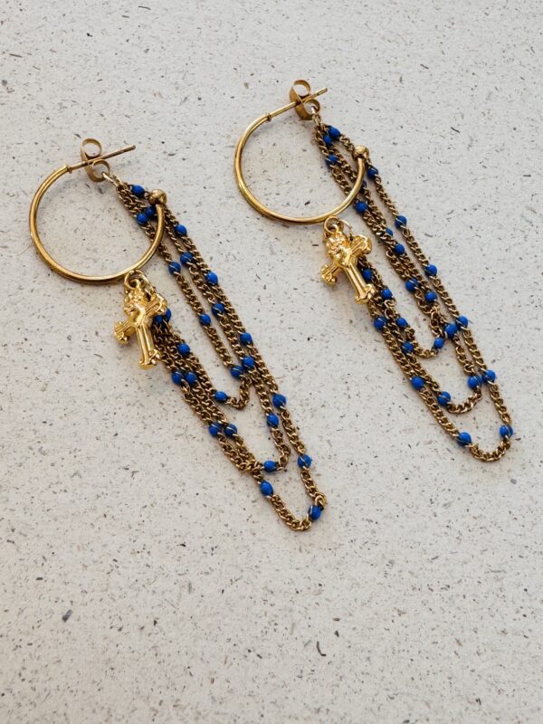 Boucles d'oreilles STEFF bleu