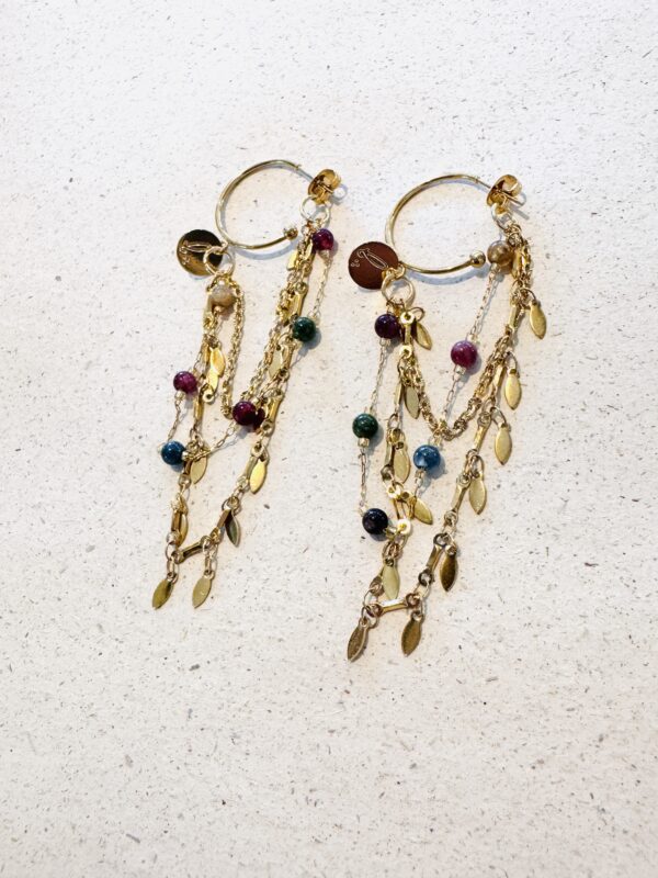 Boucles d'oreilles MERVEILLES multicolore