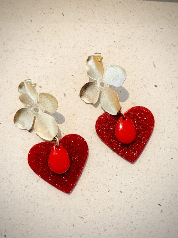 Boucles d'oreilles DELICATE rouge