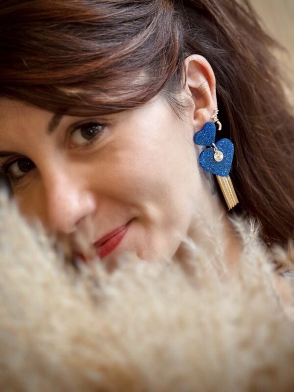 Boucles d'oreilles CAPTIVANTE bleu – Image 2