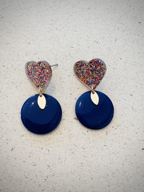 Boucles d'oreilles CHARMANTE bleu – Image 2