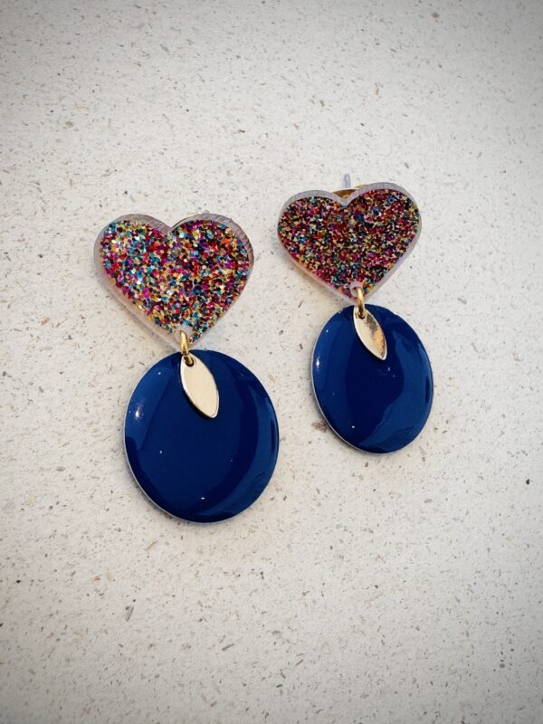 Boucles d'oreilles CHARMANTE bleu