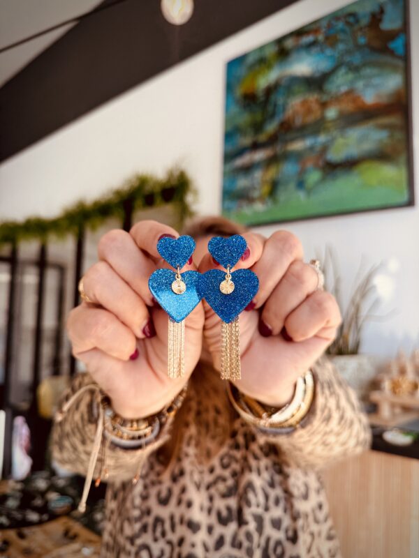 Boucles d'oreilles CAPTIVANTE bleu