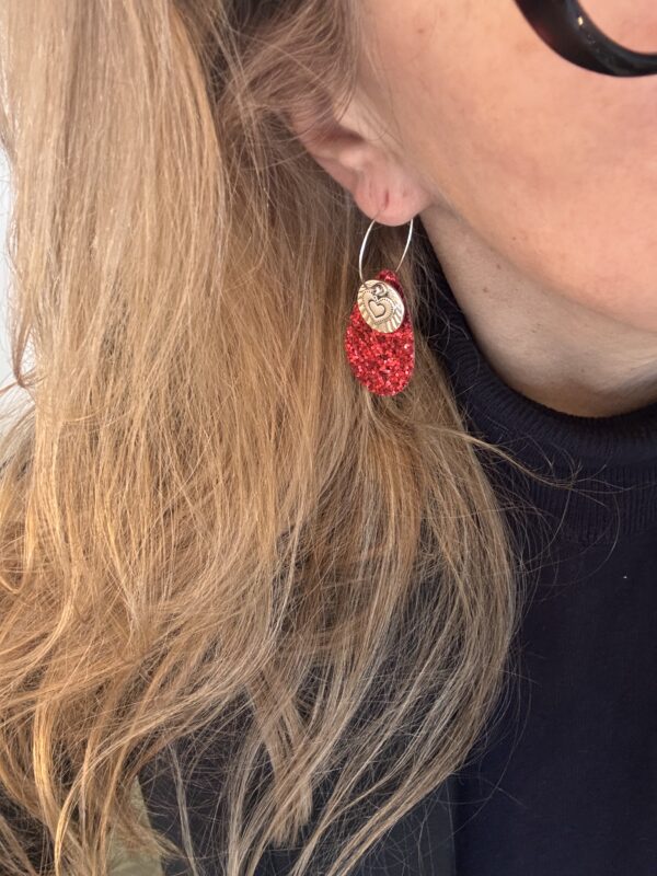 Boucles d'oreilles PAYETT rouge – Image 2