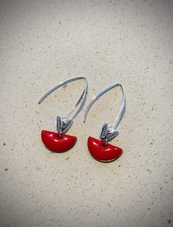 Boucles d'oreilles LIE framboise