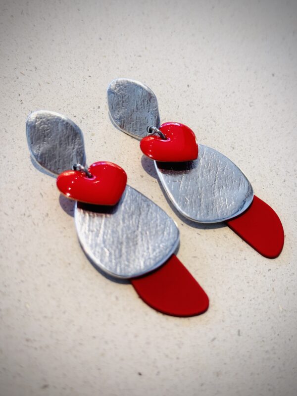 Boucles d'oreilles ALMA rouge – Image 3