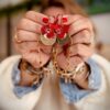 Boucles d'oreilles GINNY rouge multicolore