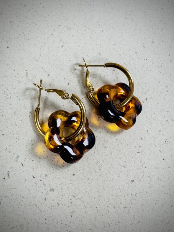 Boucles d'oreilles FABIOLA léopard – Image 2