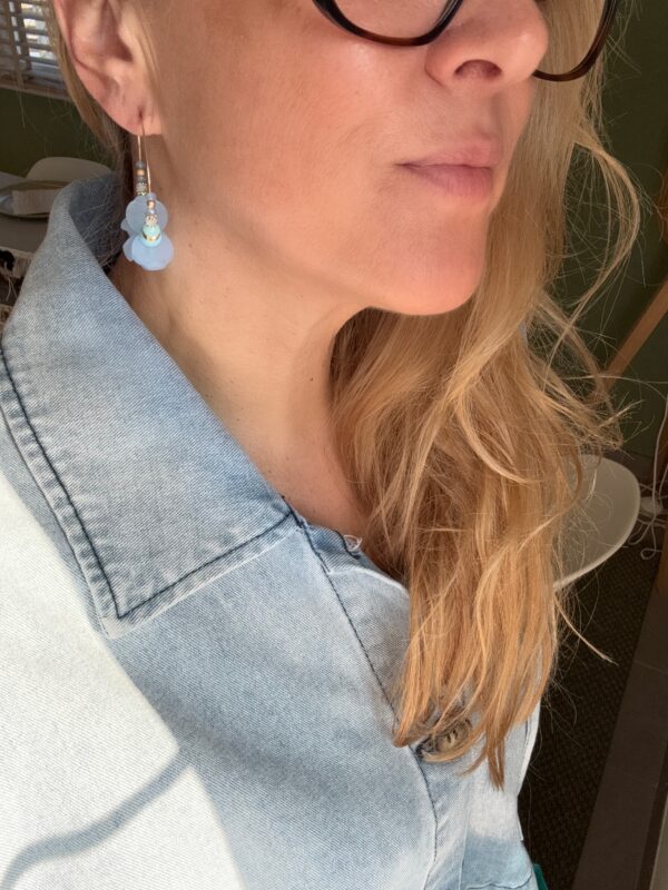 Boucles d'oreilles FRANCINE bleu – Image 3