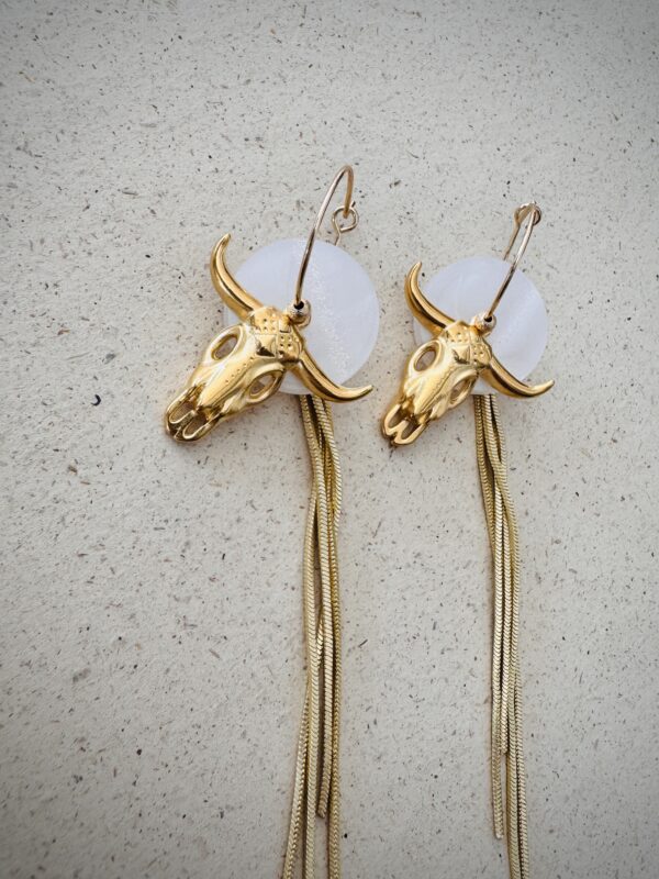 Boucles d'oreilles HÄVANNE blanc – Image 2